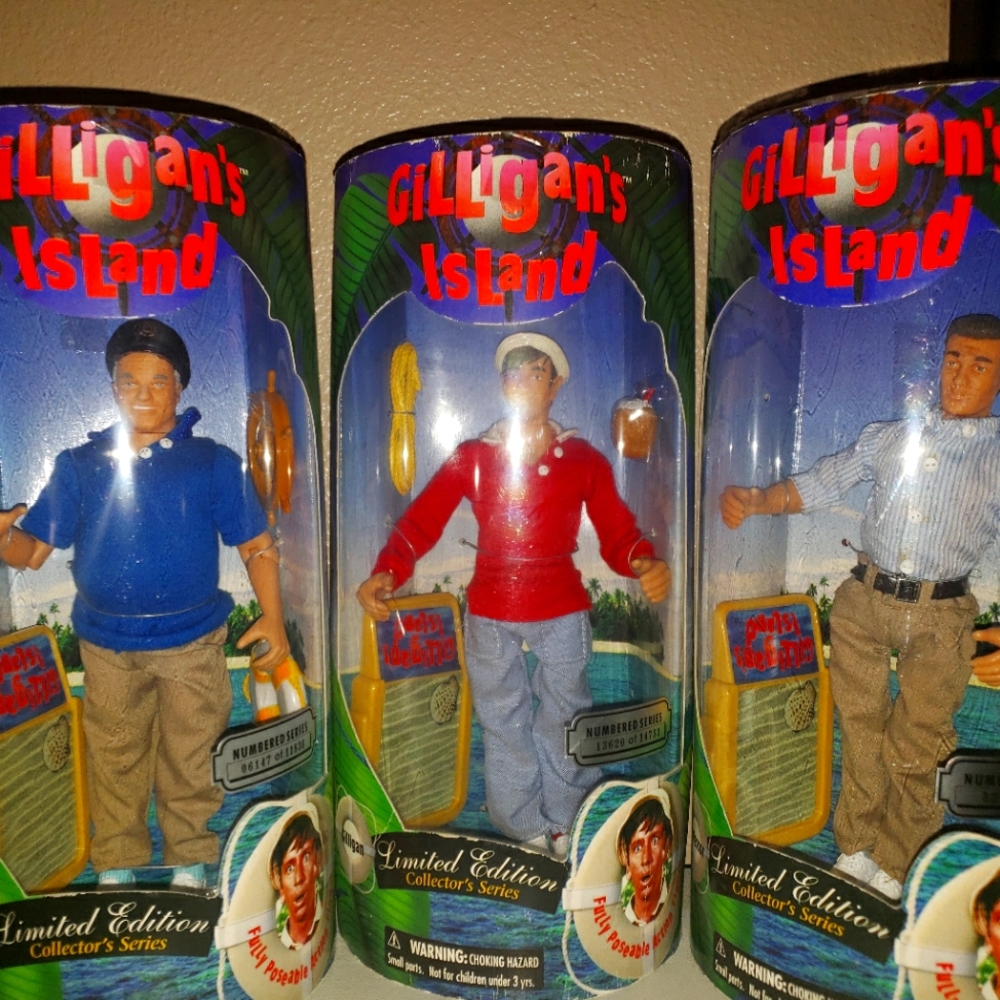 Gilligan's Island posable dolls set of 3. Never opened still in package.